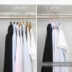 MIZGI Premium Velvet Hangers (50 Pack) Heavy Duty - Non Slip Felt Hangers - Velvet Suit Hanger Light Blue - Rose Gold Hooks,Space Saving Clothes Hanger