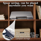 Leather Magazine Holder Foldable with Handles，Stable Magazine Rack Floor，Magazine Basket File Holder Storage，Document File Folder Organizer Free Standing for Office Living Room (grey)