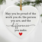 May You Be Proud of The Work You Do - Thank You Gift, Farewell, Going Away, Goodbye, Leaving, Retirement Gifts | Gifts for Colleague, Coworker, Team & Employee | Christmas Ornament
