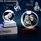 3D Crystal Photo,Personalized Gift for Dad Husband Grandpa,Custom snow globes with picture,Custom Father’s Day Anniversary Birthday,Pet Memorial Keepsake
