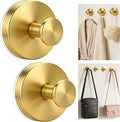 Mity rain Suction Cup Hooks for Door Wreaths, Reusable Metal Wreath Hangers for Front Door Glass Windows, Strong Hold No-Drill Wreath Holder Ideal for Holiday & Christmas Door Decorations（Gold）