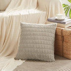 Fancy Homi 4 Packs Decorative Throw Pillow Covers for Living Room Couch Bed, Modern Farmhouse Boho Home Décor Accent Cushion Case, 16" x 16", Neutral