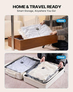 Vacuum Seal Bags for Clothing Travel, VINTAR 16 Pack Vacuum Storage Bags with Rechargeable Wireless Pump, Space Saver Bags(4 Jumbo+4 Large+4 Medium+4 Small) for Travel Luggage, Suitcase Storage