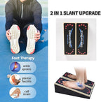 2-in-1 Wobble Balance Board & Calf Stretcher (2-Pack) – for Ankle Physical Therapy, Home Gym Fitness, Senior Balance & Office Stretching, Portable Stability Trainer