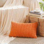 Fancy Homi 4 Packs Decorative Throw Pillow Covers for Living Room Couch Bed, Modern Farmhouse Boho Home Décor Accent Cushion Case, 24" x 16", Orange