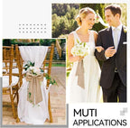 2 Pcs Burlap Wreath Sash for Front Door Linen Wreath Ribbon Bow for Yard Porch Garland Home Decor