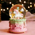 Snow Globes,Pink Unicorn Music Snowglobes with LED Lights and Automatic Snowfall,Music Box Gifts for Girl,Home Decor Glass Ball for Kids Room Birthday for 5-18 Year Old Girl (4.7x3.2IN