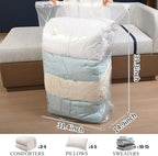 Vacuum Storage Bags, 10 Pack Jumbo Cube Bag (31.4 * 39.3 * 14.9 Inch), 80% Space Saver Extra Large Vacuum Seal Bags for Clothing, Comforters, Blankets, Bedding, Closet Organization Space Saving