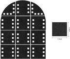 Large Cork Board for Wall & Office Decor, 48" x 36" Arched Felt Bulletin Board Pin Board Vision Board with 30 Pins – 12 Customizable Wall Tiles for Office Home Bedroom,Photo & Picture Display