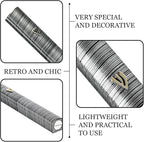 My Daily Styles Aluminum Mezuzah Case for Door Decorative Modern Mezuzah Case Contemporary Striped and Holder Doorpost Easy Installation 6.5" (Large Grey)