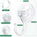 Antimbee 4 Pack Wreath Hangers for Front Door, Extra Large Suction Cup Hooks, Heavy Duty 1.9" Hooks for Easter Garland, No Tools, No Damage Wreath Holder for Glass Windows Shower, Hold Up to 18 Lbs
