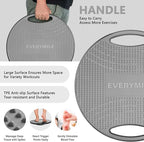EVERYMILE Wobble Balance Board, Exercise Balance Stability Trainer Portable Balance Board with Handle for Workout Core Trainer Physical Therapy & Gym No-Skid Surface