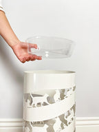 Mango Steam Round Cat Spiral Umbrella Stand 22" Tall, White