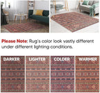 Keen Home Design 2x10 Rug - Machine Washable Runner with Non-Slip Backing, Ideal for Hallway, Entryway, Kitchen, Laundry Room - Vintage, Easy Clean, Durable, Low Pile Rug - (2'6" x 10')