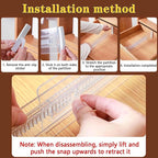 4 Pcs Drawer Dividers for Clothes, 3.15" High 11.34"-19.69" Adjustable Expandable Dresser Drawer Organizer, Clear Plastic Separators for Dresser, Baby Clothing (4, clear)