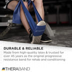 THERABAND Professional Resistance Band, Blue Level 4 Extra Heavy, 5 ft Exercise Band for Physical Therapy, Strength Training, Upper and Lower Body Workouts, Yoga and Pilates