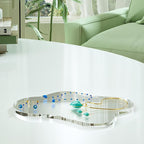 Acrylic Coaster Decorative Plates, Irregular Bar Drink Coaster, Clear Cloud Shape Coffee Cup Coaster, Perfect for Tabletop Protection and Accessories Display.(Clear)