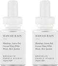 Pura & Brooklyn Candle Studio Home Scent Refill - Smart Home Air Diffuser - Up to 120-Hours of Luxury Fragrance per Refill - Home Essential - Clean & Safe Diffuser Fragrance - 2 Pack, Hawaii Rain