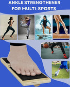 Ankle Strengthener, Single Leg Balance Board for Ankle Rehab, Foot Trainer for Mobility, Foot Stretcher for Sprained Ankle, Balancing Wobble Board, Posture Board, Arch Trainer with Brace