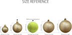Sea Team Shatterproof Clear Plastic Christmas Ball Ornaments Decorative Xmas Balls Baubles Set with Stuffed Delicate Decorations (60mm/2.36 inch 30-Pack, Red)