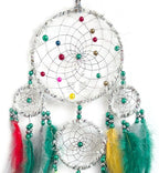 Christmas Rings Dream Catcher with Lights Handmade Christmas Dreamcatcher Hanging Decoration Home Wall Decoration Craft Ornament