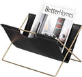 Fabulaxe 9-In Foldable Magazine Rack, Book Basket, Farmhouse Letter Organizer, File Holder ? for Living Rooms and Home Offices - Ideal as Office Desk Accessories, Desk Organizer and Newspaper holder