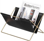 Fabulaxe 9-In Foldable Magazine Rack, Book Basket, Farmhouse Letter Organizer, File Holder ? for Living Rooms and Home Offices - Ideal as Office Desk Accessories, Desk Organizer and Newspaper holder