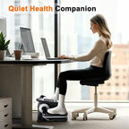 OLIXIS Under-Desk Elliptical Machine–Compact & Quiet Mini Pedal Exerciser with Adjustable Speed, LED Display, Portable Fitness Solution for Home or Office Workouts
