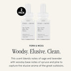 Pura & Brooklyn Candle Studio Home Scent Refill - Smart Air Diffuser - Up to 120-Hours of Luxury Fragrance per Refill - Home Essential - Clean & Safe Diffuser Fragrance - 2 Pack, Fern & Moss