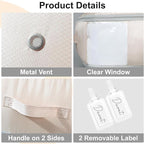 DIMJ Comforter Storage Bag - 110L Large Capacity Ultra Space Saving Self Compression Organize for Duvet, Pillow, Bedding, Blanket Storage Organizer Nylon Compression Bags, Sheet Storage