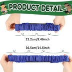 Augshy 3 Legged Race Bands, Assorted Colors Elastic Tie Rope Resistance Bands for Relay Race Game Carnival Field Day Backyard Game Party Supplies