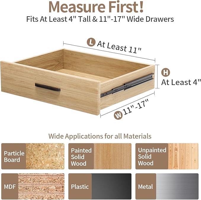 Drawer Dividers Organizer, Adjustable Separators 4" High Expandable from 11-17" for Bedroom, Bathroom, Closet, Clothing, Office, Kitchen (Beige, 8 PACK)