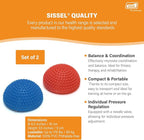 SISSEL Spiky Dome Set of 2 | Balance & Coordination Training Device | 100% Phthalate-Free PVC | Colors: Blue & Red | Foot Massage & Fitness | Supports up to 176 lbs | Ideal for Home Gym & Therapy