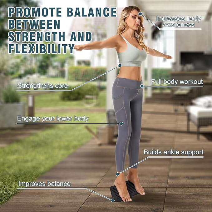 Ankle Balance Boards,Ankle Strengthener,Calf Stretcher,Achilles Stretcher,Slant Board for Calf Stretching,Calf Stretcher for Physical Therapy Equipment Plantar Fasciitis,Achilles Tendonitis