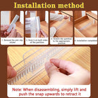 12 Pcs Drawer Dividers for Clothes, 3.15" High 11.34"-19.69" Adjustable Expandable Dresser Drawer Organizer, Clear Plastic Separators for Dresser, Baby Clothing (12, clear)