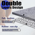 Non Slip Rug Pad Grippers - 3x5 Ft, 1/4" Thick, Felt + Rubber Double Layers Area Carpet Mat Tap, Provides Protection and Cushioning for Hardwood or Tile Floors