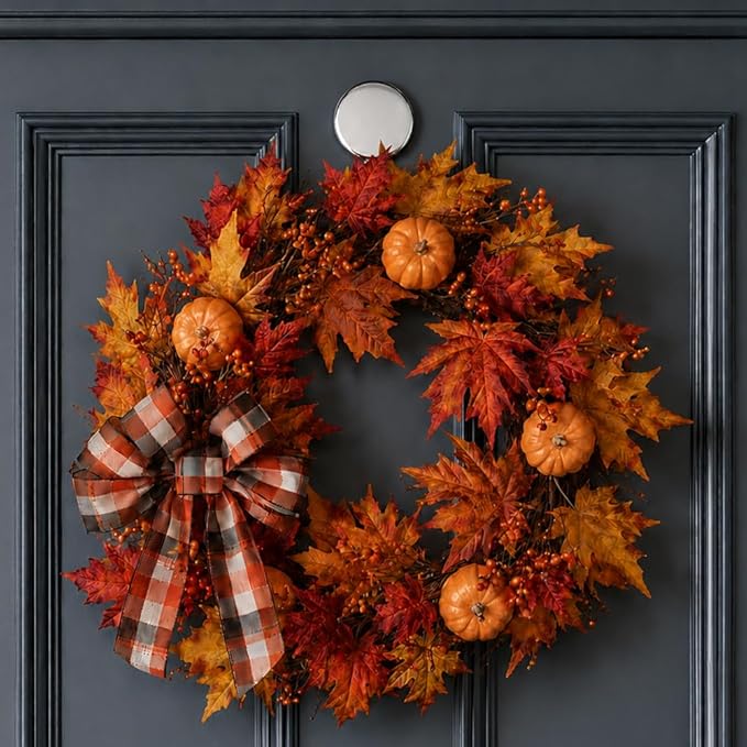 Haute Decor Attract Magnetic Wreath Hanger (Silver) - Set of 2 Magnets - for 2 Metal Doors/Surfaces or 1 Single-Pane Glass Door/Window - Holds up to 10 lbs.