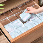 20PCS DIY Plastic Grid Drawer Dividers, Large Adjustable Drawer Storage Organizer (38cmx7cm) for Clutter Kitchen Cutlery Dresser Makeup Tools Socks Can Help Tidy Office Desk Clinic Bedroom