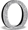 Qunclay 8'' Silver Crystal Diamond Bling Letters Crushed Diamond Decoration Wooden Glitter Letter with Screw and Hooks Rhinestone Gift for Wedding Y2k Mcbling Bedroom Wall Decor (Letter O)