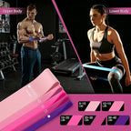Resistance Bands for Working Out, 5 Levels Resistance Exercise Bands with Woven Bag, Bands for Working Out Women Men, Yoga, Pilates, Rehabilitation Training