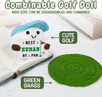 Golf Gifts for Men - Funny Crochet Golf Ball Accessories, Positive Gifts for Golfers Husband Dad Friends, Emotional Comfort Golf Gift Birthday