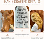 Girl and Horse Figurine – Horse and Girl Figurine, Equestrian Women Gifts, Gift for Horses Girls, Horses Lover Gifts for Girls, Equestrian Themed Gift for Women