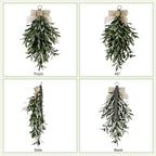 22" Artificial Olive Branch Swag, 1-Pack Realistic Greenery Swag with Olive Fruit/Green Leaves/Artificial Flowers, Seasonal Olive Branch Wreath for Front Door, Indoor & Outdoor Decor
