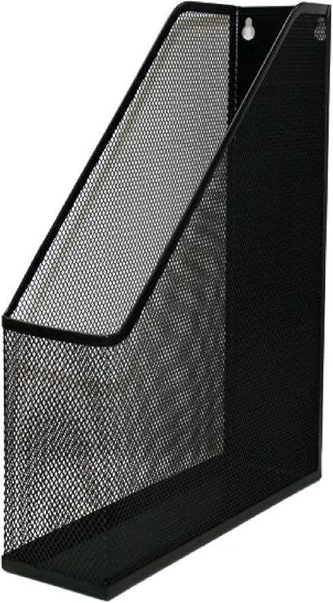 YBM HOME Steel Mesh Wall Magazine File Holder for Home & Office Organization, Serves as a Magazine Rack, Desk Organizer, Letter and Mail Bin, Holds Up to 20 Magazines - 12-Pack Black, 1101-12