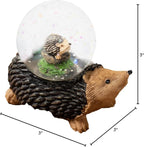 Elanze Designs Mommy and Baby Hedgehog Magical Whimsical Tabletop Dresser Nightstand Figurine Miniature 45MM Sturdy Polyresin Glitter Water Snow Globe Decoration