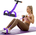 Pedal Resistance Band with Handle, 6 Tube Multifunction Foot Pedal Resistance Band, Arm & Waist Training Tummy Trimmer Ab Workout Equipment for Home Gym Men Women