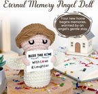 House Warming Gifts New Home -Bless This Home with Love and Laughter- New Home Gift Ideas for New Homeowner, New House Gifts for Women Men Couple Neighbor Friend Family,Handmade Angel Crochet Doll