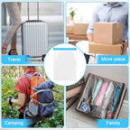 Travel Compression Bags, Roll-Up Space Saver Bags Vacuum Storage Bags 47x35cm/18.5x13.7in for Luggage Backpack Suitcase Packing Organizers(3PCS)