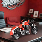 Vintage Motorcycle Model Decorative Collectible - Handmade Retro Iron Motorcycle Figurine Decor Art for Vintage Home Office Decor
