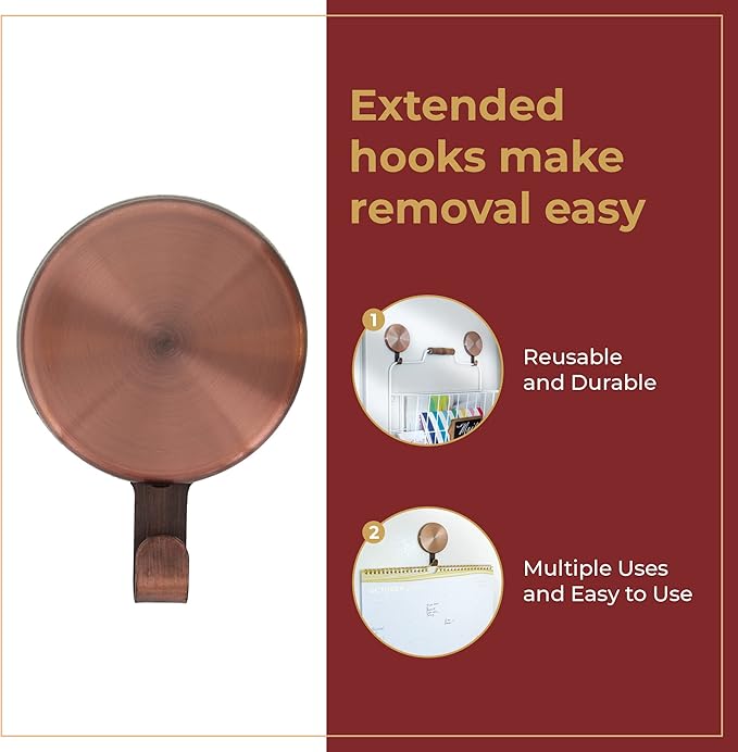 Haute Decor Attract Magnetic Hanger, 1 Pack - Strong Magnet Hook for Metal Doors and Surfaces